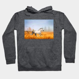 Gray Horse on an Autumn Day Hoodie